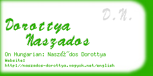 dorottya naszados business card